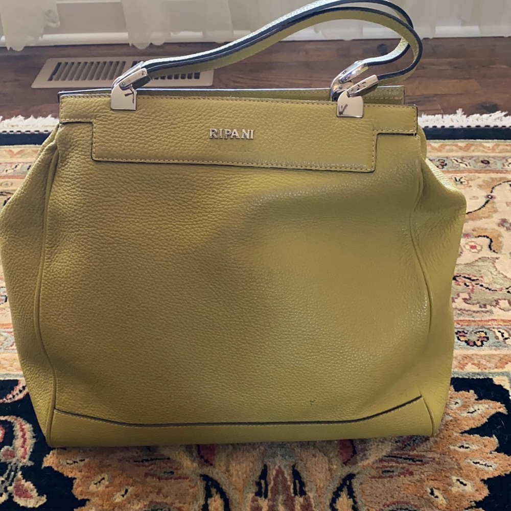 NWOT Ripani green leather satchel bag purse